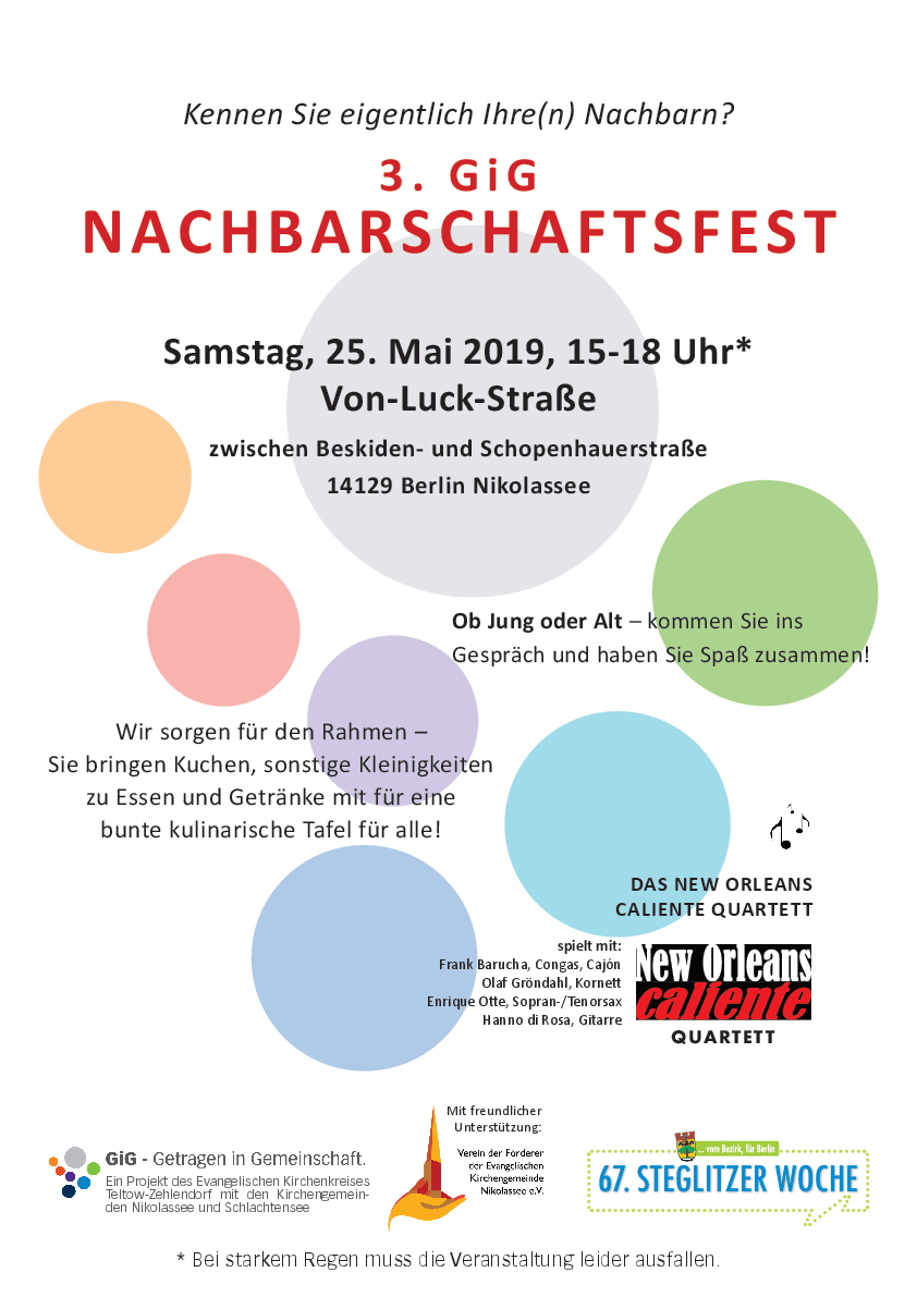 Plakat zum Nachbarschaftsfest