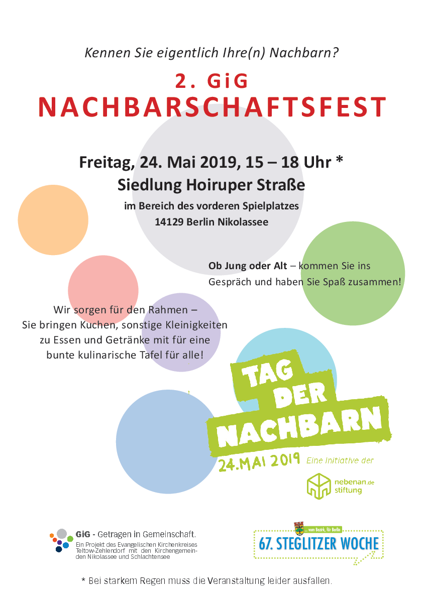 Plakat zum Nachbarschaftsfest