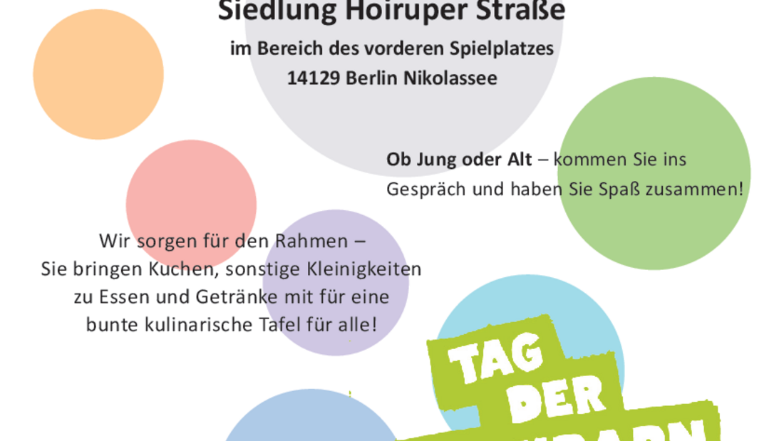 Plakat zum Nachbarschaftsfest