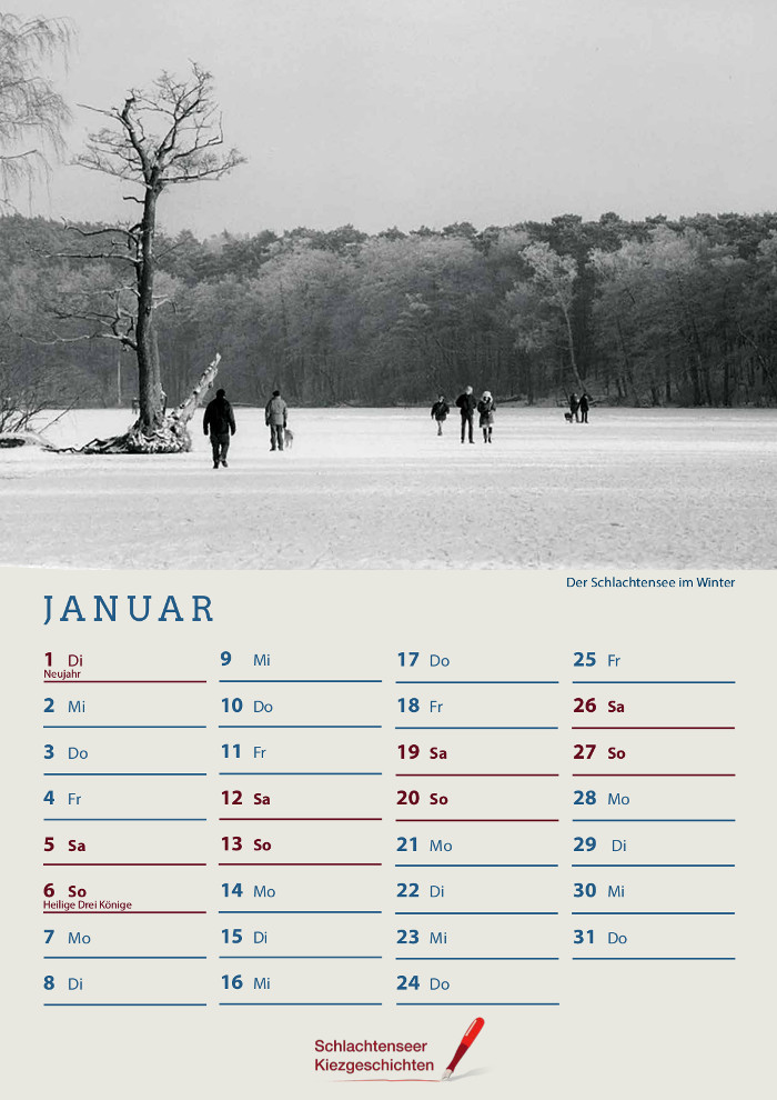 Kalenderblatt Januar